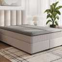 4" King Size Mattress Topper with Dual Individual Adjustable Air Support Chambers, Raised Edge Support, High-Speed Inflation Pump