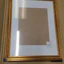 Wood 12x18 Frame Gold, Ornate Natural 18x12in Poster Picture Frame, Modern Golden 12 x 18inch Gallery Wall Photo Frame with HD Plexiglass, Horizontal Vertical Wall Mounting Display 1pcs