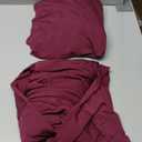 2 Pack 6 Feet Burgundy Spandex Tablecloth for Rectangular Tables, Fitted & Stretch, Washable, Wrinkle Resistant, Perfect for Event, Wedding, Party, Banquet, Cocktail, Festival, and Table Protector