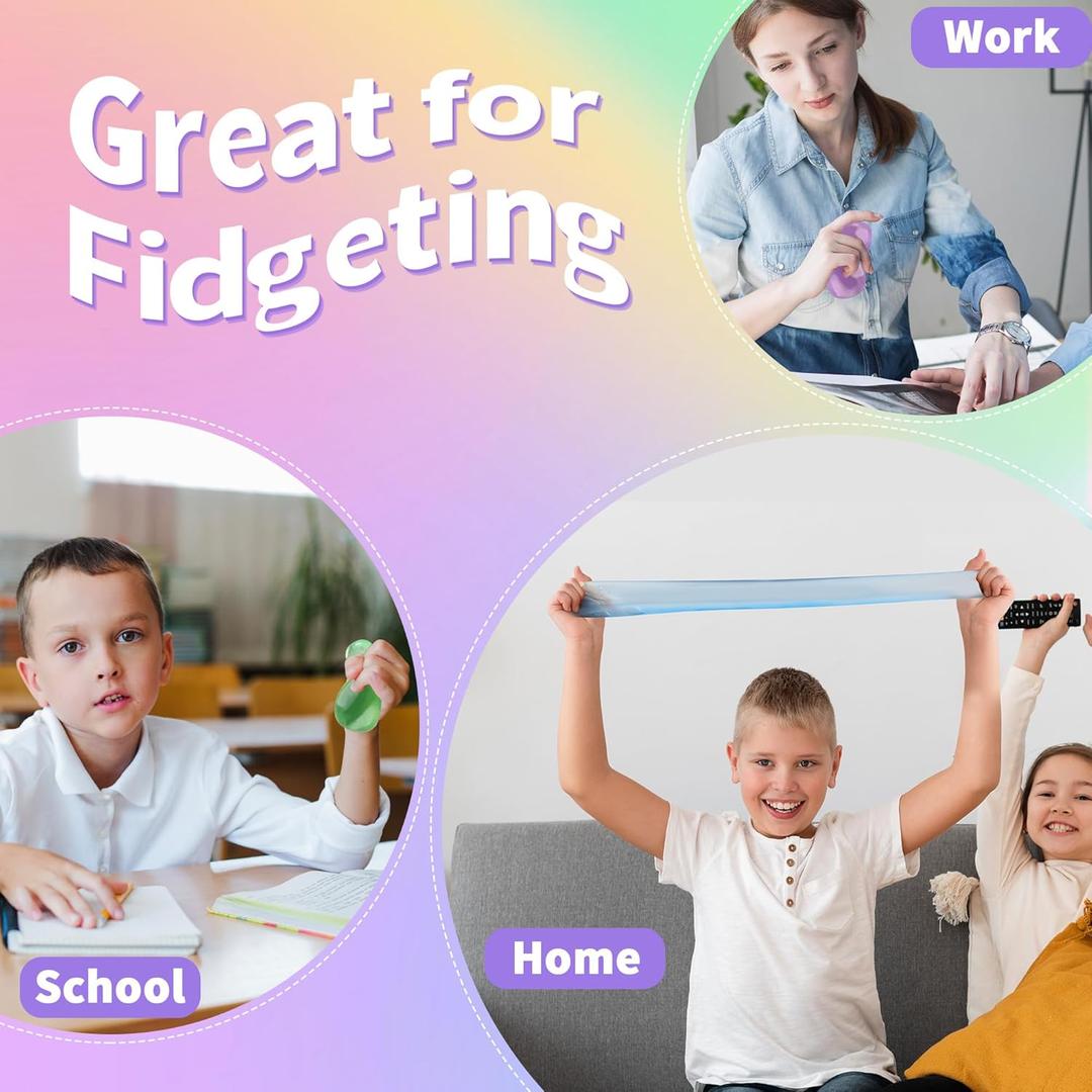 Fidget Toy Stress Cube 1 Pc, Cube Squishies Anxiety Stress Relief with Thick Substance,Fidgets for Classroom,Stress Balls for Adults Kids Children Teens