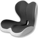 StarAneer Seat Cushion Premium Ergonomic Memory Foam Car & Office Chair Seat Cushion - Orthopedic Lumbar Support for Back Pain Relief, Non-Slip Design for Car, Truck, Home Chair & Office Seat (Standard, Grey/Black)