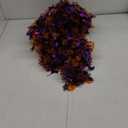 Halloween Decorations,50 FT Halloween Tinsel Garland with Orange Pumpkin Black Spider Purple Bat, Shiny Metallic Twist Garland for Home Tree Indoor Outdoor Party Decorations