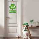 St. Patrick's Day Wreath St. Patrick's Day Door Decorations, Shamrock Wreath, Wooden Shamrock Front Door Hanger, Lucky Welcome Sign for Porch Wall, Indoor Home Decor