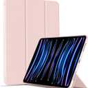Case for iPad Pro 11 inch 4th/3rd/2nd Generation 2022/2021/2020, Protective Cover with Soft Smooth TPU Back, Auto Wake/Sleep, Support 2nd Gen Pencil Charging (Light Pink)