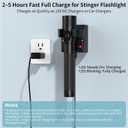 Upgraded USB-C Charger Holder Compatible with Streamlight Stinger Series Flashlight, 75105 Replacement Stinger Charger Dock with 1.5M Power Cord & Travel Adapter