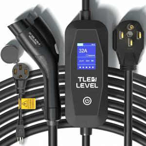 Level 2 EV Charger - Portable 40 Amp 9.6kW EV Charger, NEMA 14-50 Plug Electric Vehicle Charging Stations for J1772 Electric Cars, 25' Cable Smart 240V EV Chargers for Home