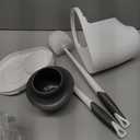 Clorox Toilet Plunger and Bowl Brush Combo with Caddy, 6.75 x 7 x 19.5 in, White/Gray