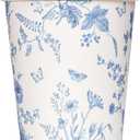 Crisky 5oz Paper Cups Dixie Cup[100 Pack], Disposable Bathroom Cups, Elegant Blue Floral Small Mouthwash Cup, Hot/Cold Beverage Coffee, Dessert for Birthday Parties, Home-use, Picnics, Ceremonies