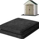 ToLanbbt Outdoor Storage Shed Floor Mat, 5 x 3 FT Waterproof Carport Mat, Washable Furniture Pad with Non Slip Backing for Dust, Oil, Protection, Storage Shed Not Included