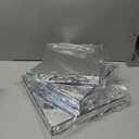 CEUQIESO 6Pcs Buffet Risers, Food Risers for Buffet Table, Acrylic Display Stands for Party Catering Desset Jewelry Collectibles, Acrylic Cube Boxes with Hollow Bottoms Silver Mirror 3 Count(10"-9"-8"-7"-6"-5")