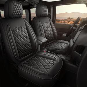 MIROZO Car Seat Covers Full Set for 2024 2025 2026 Toyota Tacoma Black