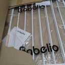 Babelio Removable & No Bottom Bar Baby Gate, 29-43" Hardware Mounted (Drill Needed)| Wide Walk-Thru| Auto-Close Safety Dog/Pet Gate for Stairs & Doorways (White, 29-43" W, 30" H)