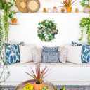 Bibelot 20" St. Patricks Day Decorations for Front Door Artificial Green Wreath Lucky Shamrock Board Clover Bow Leaves and Flowers Spring Summer Home Party Outdoor/Indoor Farmhouse Porch Decor