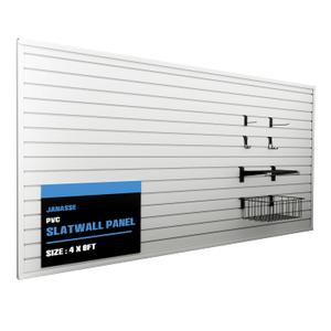 Slatwall Panel 4x8 Ft White Slat Wall Paneling for Garage Storage