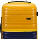 Rockland Melbourne Hardside Expandable Spinner Wheel Luggage, Two Tone Navy, Carry-On 20-Inch