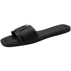 Womens Flat Sandals Dressy Sandals Comfort Slide Black Brown White Sandals Size 8