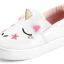 K KomForme Toddler Sneakers for Girls Boys Slip On Canvas Walking Shoes 13