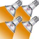 Explux PAR20 LED Flood Amber Light Bulbs, 60W Equivalent, Full-Glass Waterproof & Anti-Ageing, Dimmable, 4-Pack