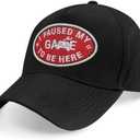 POWEROSE Gaming Hats for Men Women, Gaming Apparel, Gaming Gifts for Teenage Boys, Embroidered Adjustable Baseball Cap Black