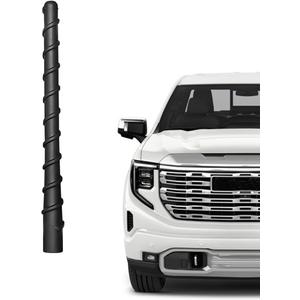for GM Truck Short Antenna Fit for GMC Sierra 1500-3500 Denali (1999-2026) | Chevy Silverado 1500-3500 (1999-2026) | 7" Spiril Flexible Rubber Antenna, Optimized AM/FM Radio Reception Accessories