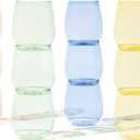 TOSSWARE POP 14oz Vino - Color Series SET OF 12, Premium Quality, Recyclable, Unbreakable & Crystal Clear Plastic Liquor Glasses