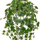 Hollyone Fake Hanging Plants with Pots, Artificial Potted Ivy Vine Faux Ivy Leaves Hanging Greenery Plants for for Home Ceiling Bedroom Living Room Garden Front Porch Table Shelf Wall Decoration