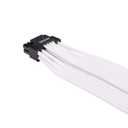 2 x PCIe 5.0 Cable, 16AWG ATX 3.0 12VHPWR PCIE Cable, 600W Male to Male 16 (12+4) Pin PCIE5 Cable for RTX 4090TI, 4080TI, 3090TI, Compatible for MSI, Gigabyte, GameMax, Thermaltake Power Supply, White