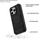 Rokform Rugged Case Compatible with iPhone 16 Pro, Magnetic Cover (Black)