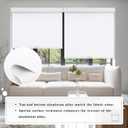 SUNOFF Cordless Blackout Roller Shades Blinds for Windows Free-Stop,Pull Down Room Darkening with Valance,Thermal Insulated Woven Fabric Window Door Blinds for Home,Office,White 22" W x 72" L