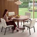 VASAGLE Dining Chairs Set of 2, Upholstered Kitchen Chairs, 23.6"D x 18.9"W x 33.3"H