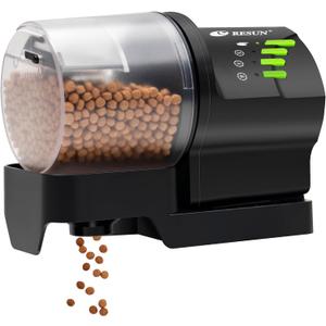 Ycozy Automatic Fish Feeder for Aquarium Auto Food Dispenser with Timer for Small Tank, Aquariums - Battery/Plug-in Powered Feeders for Goldfish/Koi/Turtle, Resun AF2020