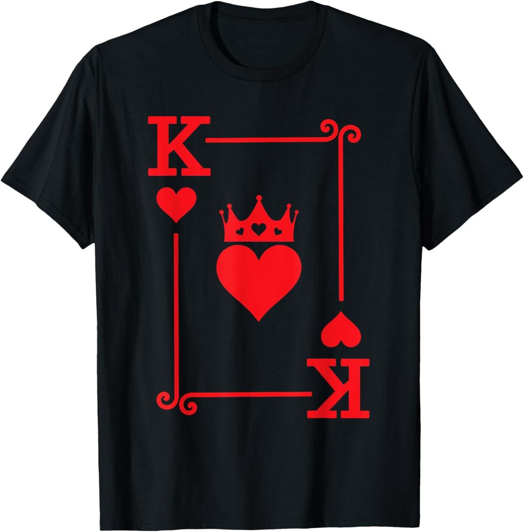 King Hearts Card Costume - Playing Cards - King of Hearts T-Shirt, XL