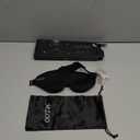 MZOO Luxury Sleep Eye Mask for Side Sleeper Men Women, Zero Eye Pressure 3D Sleeping Mask, Light Blocking Patented Design Night Blindfold, Soft Eye Shade Cover for Travel, Black