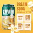 Zevia Zero Sugar Soda, Cream Soda, 12 oz Cans (24-Pack) Naturally Sweetened, Non-GMO Project Verified, Gluten-Free, Vegan EXP: 04/21/2027