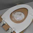 Mayfair Cassel Slow Close Toilet Seat, Easy Clean, Non Slip Premium Wood Seat, Easy Install, Made in USA, Elongated, White