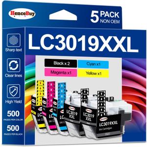 LC3019XXL Ink Cartridge Replacement for Brother LC3019 LC3019XXL LC3017 Work with Brother MFC-J5330DW MFC-J6930DW MFC-J6530DW MFC-J5335DW MFC-J6730DW Printers (2BK/C/M/Y,5-Pack)