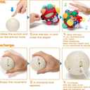 Baby Music Shake Dancing Ball Toy,Developmental Bumpy Ball Sensory Soft Toys,Easy to Grasp Bumps Help Develop Motor Skills