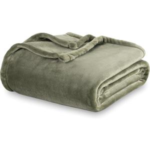 Berkshire Blanket Classic Velvetloft Solid Throw Blanket, Lightweight Cozy Flannel Plush Throw Blanket for Bed and Couch, Dark Sage, 5060 Inches (Throw/Throw XL)