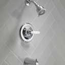 Delta Foundations 13 Series 2-Spray Bathtub and Shower Faucet Set, Chrome Shower Head and Handle Set, Valve Trim Kit, Chrome BT13410 (Valve Not Included)