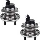 Autoround 512495 Pair Rear Wheel Bearing and Hub Assembly Compatible with 2014-2019 Kia Soul, 2015-2019 Kia Soul EV 5 Lugs w/ABS