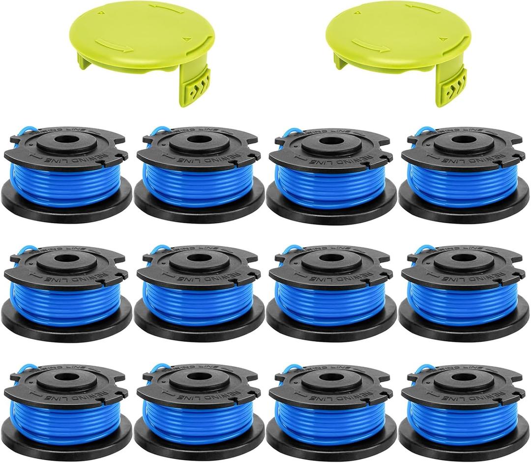 KAKO Replacement Spool for Greenworks Weed Wacker String, 16ft 0.065" Line Spool for Greenworks Weed Eater String Replacement, Compatible with Greenworks 24V 40V Single Line Cordless Trimmers(12+2)