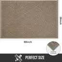 HIYARD Sturdy Front Door Mat, Absorbent Muddy Dirt Resist Welcome Door Mats Outdoor Indoor, Stain and Fade Resistant, Non-Slip Rubber Backing Low Profile Doormat for Entryway, 6036, Beige