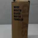 Kodrine 20oz Glass Water Bottle with Straw-2 Lids for Easy Carry with Handle, Silicone Sleeve & Time Marker, Reusable Glass Drinking Bottle for Home,Office,Outdoors, Cupholder Friendly-Blue