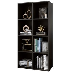 OSCHF 8-Cube Storage Shelf Bookcase, Walnut