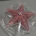 11'' x 12.2'' Christmas Star Tree Topper Peppermint Star Treetop Candy Tree Topper Cane Top Xmas Decorations Candy Themed Party Supplies(Red, White)