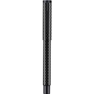 Hongdian Black Forest Pro Carbon Fiber Fountain Pen, Bent Nib for Fude Calligraphy Writing (Fine to Broad) with Converter and Metal Pen Box Set