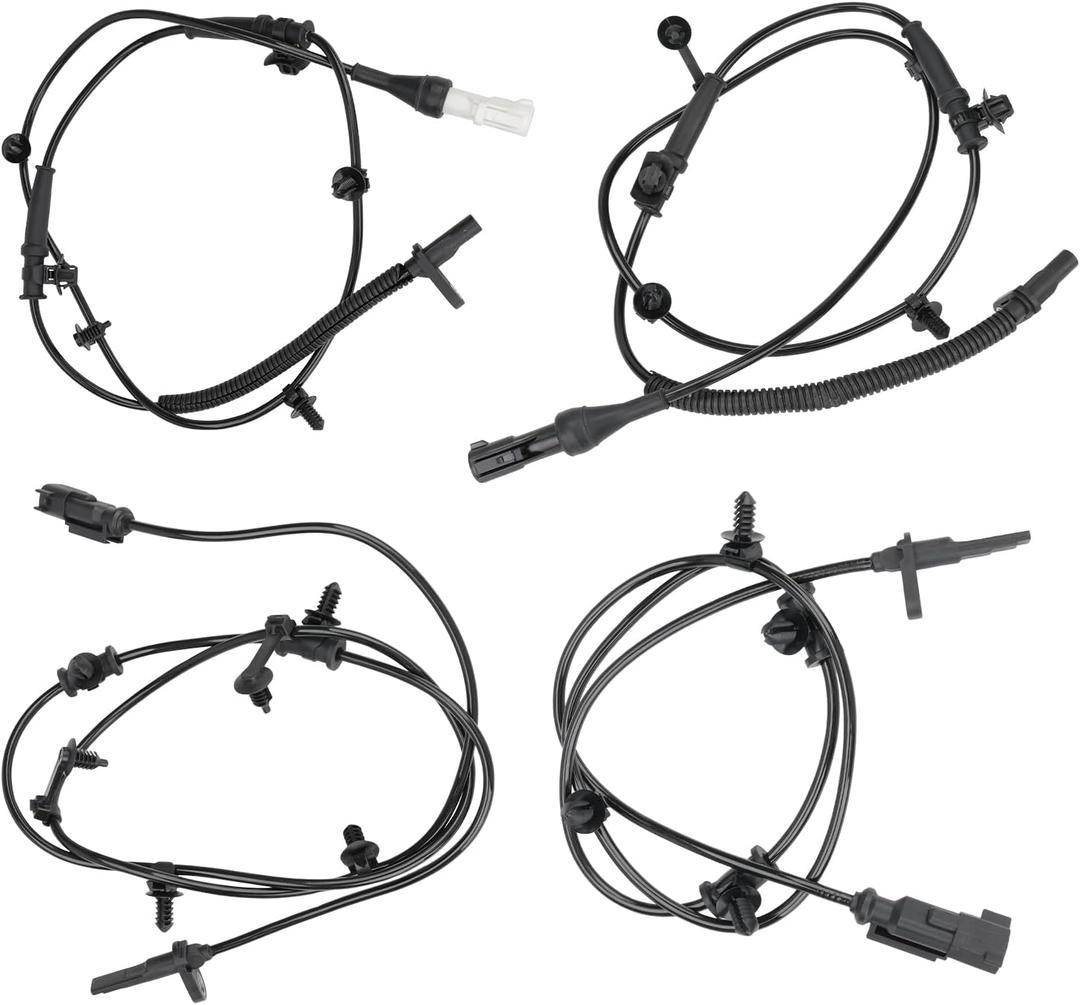 WMPHE 4 Pcs ABS Wheel Speed Sensors Compatible with Ford Edge 2011 2012 2013, Compatible with Lincoln MKX 2011 2012 2013 2015, Replacement for 7T4Z2C205A, DT4Z2C204A, CT4Z2C190C, CT4Z2C190A