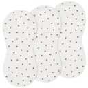 Hahafelt 3 Pcs Changing Pad Liners Fits in Peanut Shaped Changing Pad Waterproof Diaper Mats Organic Cotton Mats are Warm on Baby's Back, Washable Reusable (Bee,Cream Color)