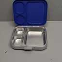 Stainless Steel Bento Box Kids, Leak Proof Metal Bento Lunch Box,3 Compartments 304 Stainless Steel Bento Lunch Containers for School and Office, BPA-Free(Blue)