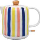 1.0-Liter Ceramic Electric Kettle, 1000W Rapid Boil, Tea Kettles Pot & Hot Water Boiler For Coffee & Tea, Teapot Auto Shut-Off, Boil-Dry Protection (A17)